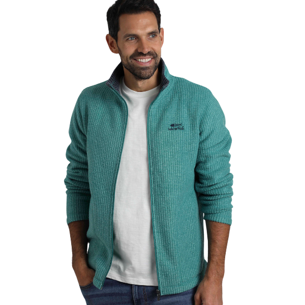 Weird Fish Shires Eco Full Zip Grid Fleece