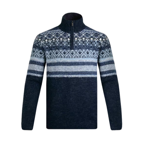 Weird Fish - Yarmouth Eco 1/4 Zip Fairisle Jumper