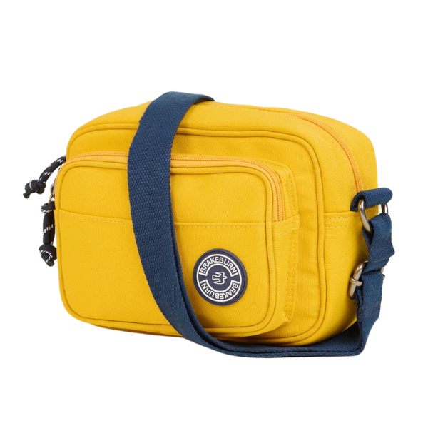 Brakeburn Yellow And Navy Medium Camera Crossbody Bag